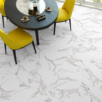 Marmor Gulvflis <strong>Calacatta Lux</strong>  Hvit Matt 60x60 cm